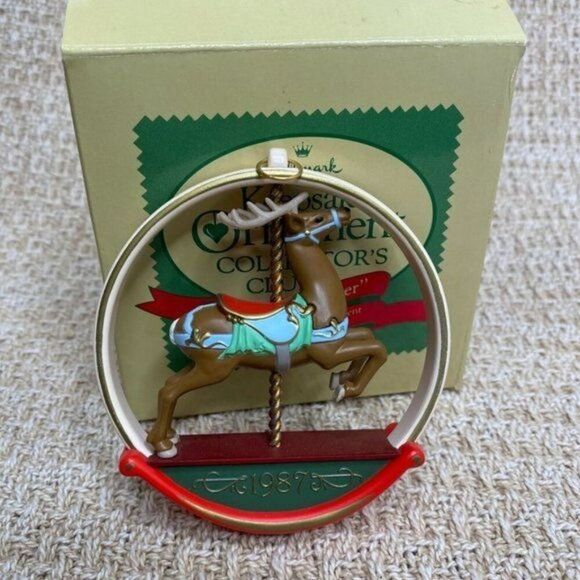 1987 Carousel Reindeer  Hallmark Keepsake Ornament - Picture 3 of 4